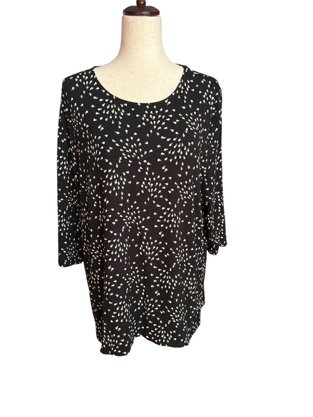 JJill Women’s Forward Seam Tee Stretch Black Size XL